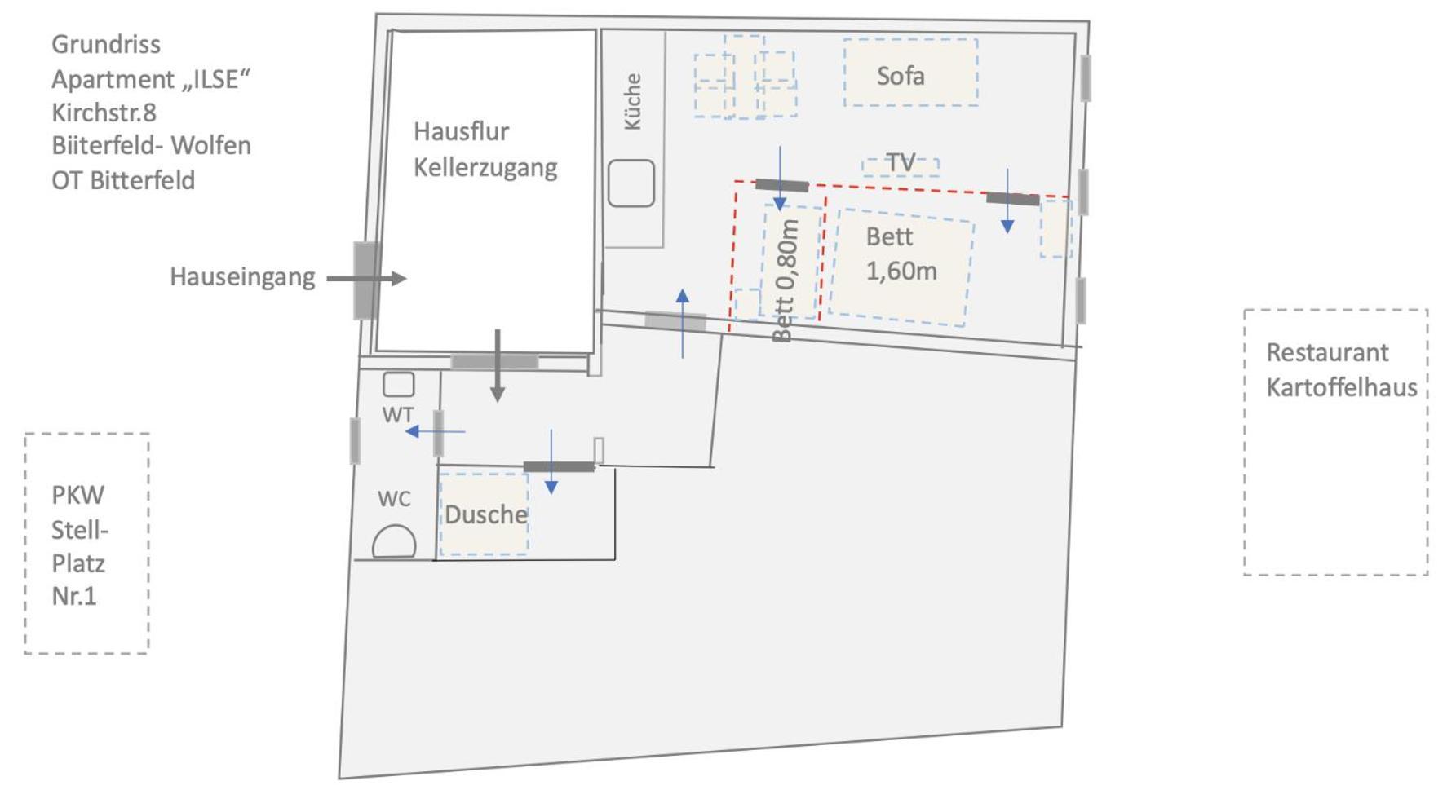 Appartement "Ilse" An Der Goitzsche Inklusive Parkplatz Bitterfeld-Wolfen Eksteriør bilde